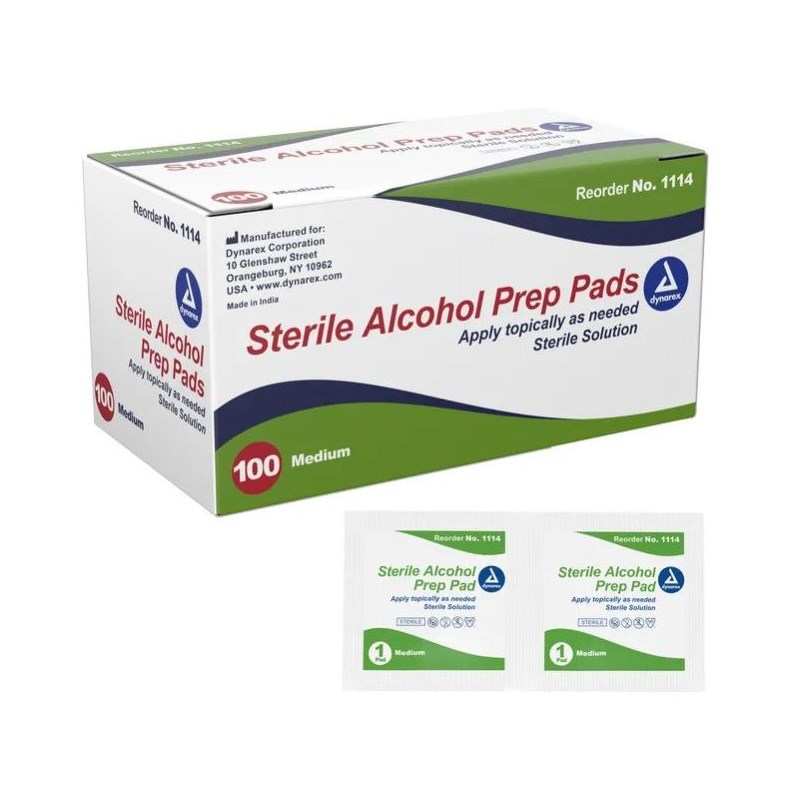 Alcohol Prep Pads Sterile 100/pk