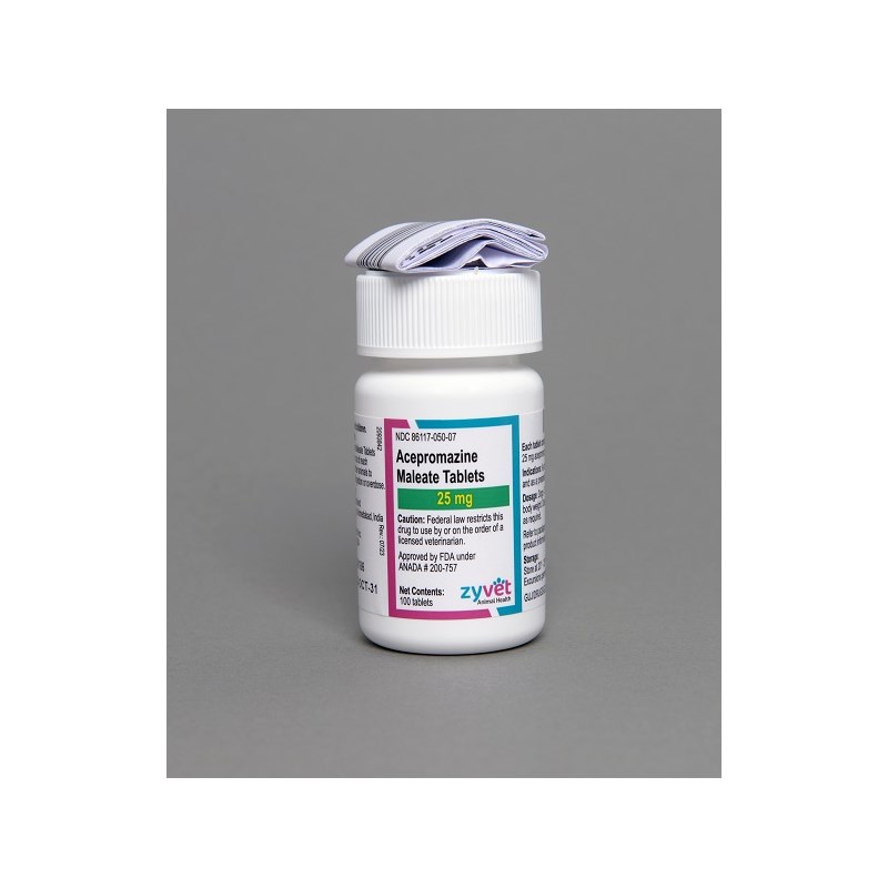 Acepromazine Tabs 25mg 100ct ZyVet Label