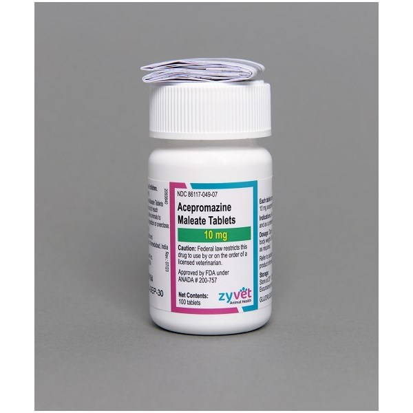 Acepromazine Tabs 10mg 100ct  ZyVet Label