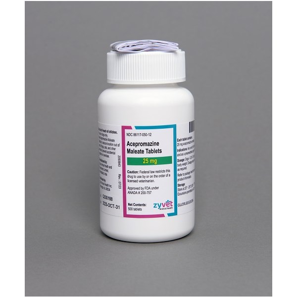 Acepromazine Tabs 25mg 500ct ZyVet Label