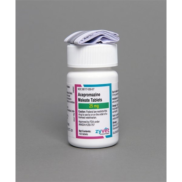 Acepromazine Tabs 25mg 100ct ZyVet Label
