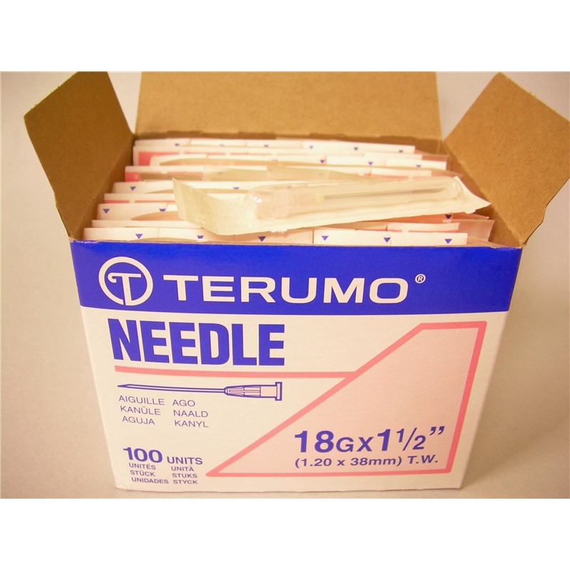 Terumo Needle 18g x 1-1/2&quot; Thin Wall Poly Hub