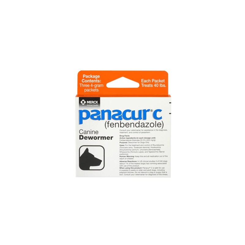 Panacur Granules  Canine 4gm X 10-3Pks Orange