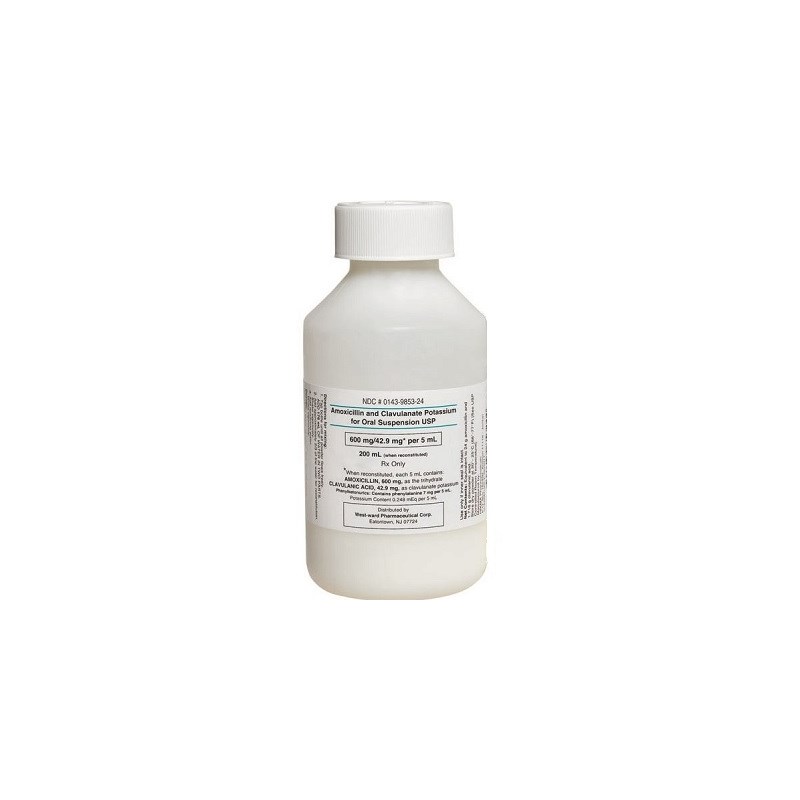 Amoxi Clav Oral Suspension 600mg / 42.9mg Per 5ml 200ml (Amoxicillin Clavulanate)