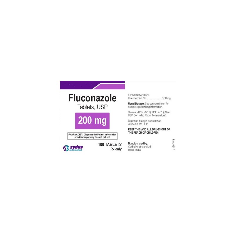 Fluconazole Tabs 200mg 100ct  Zydus Label