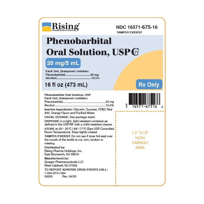 Phenobarbital Elixir 20mg/5ml 473ml  C4