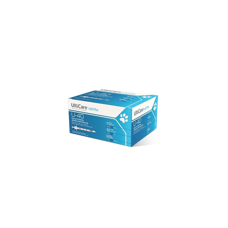 U-40 Insulin Syringe 0.5cc with 29g x 1/2&quot;  Ulticare  100/bx