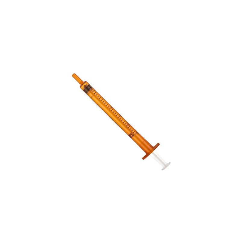 1cc Oral Syringe (Amber Color) -Sold by each- (0.01ml increments)