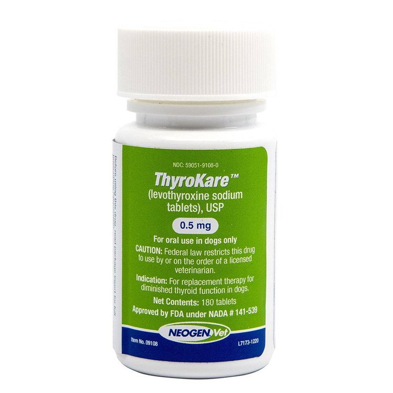 Thyrokare Tab 0.5mg  180ct  White