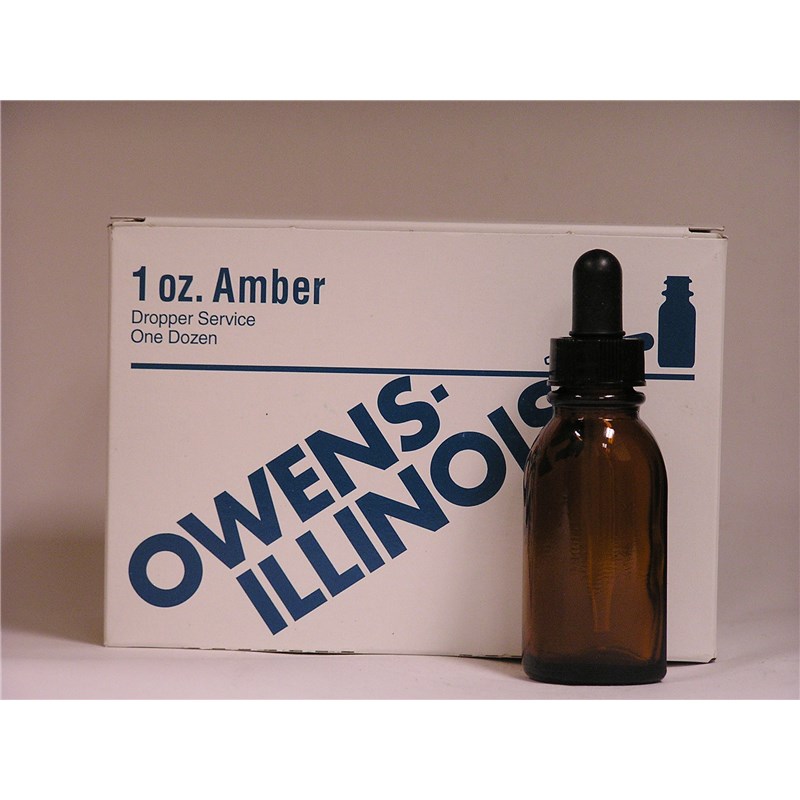 Amber Dropper Bottle Glass 1oz