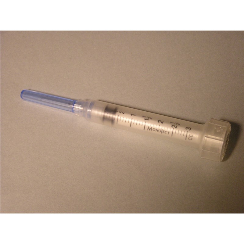 3cc Syringes  with 22g x 3/4  Monoject Luer Lock  100/bx