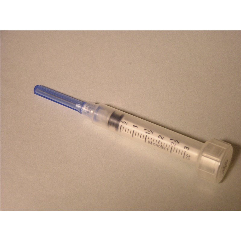 3cc Syringes  with 22g x 1  Monoject Luer Slip 100/bx