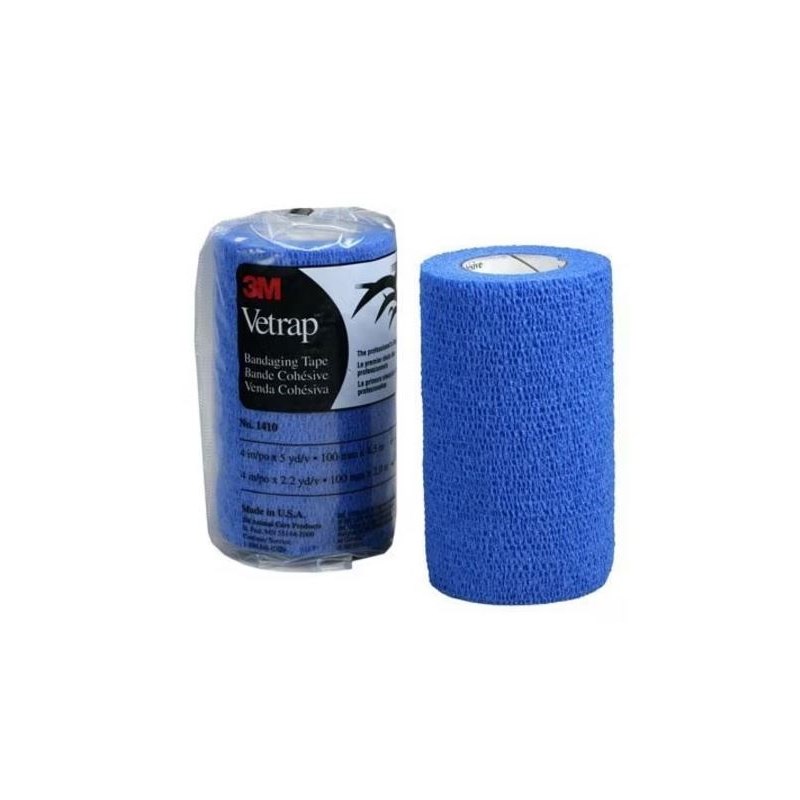 Vetrap Bandaging Tape 4&quot; Blue 18/pk