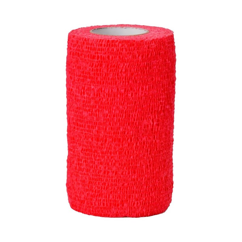 Vetrap Bandaging Tape 4&quot; Red 18/pk