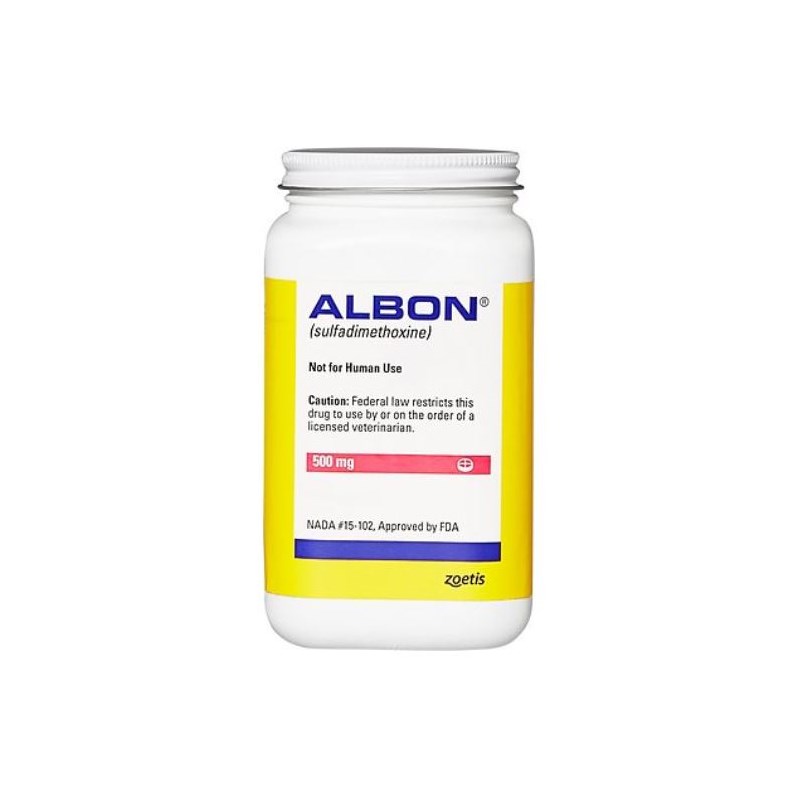 Albon Tabs 500mg 500ct Vet Label Sulfadimethoxine