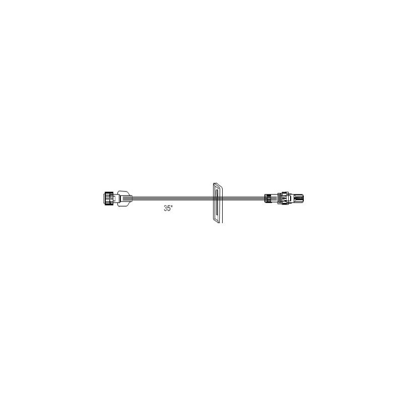 IV Extension Set 36&quot; Small Bore With Clamp AH7061  Male/Female Luer
