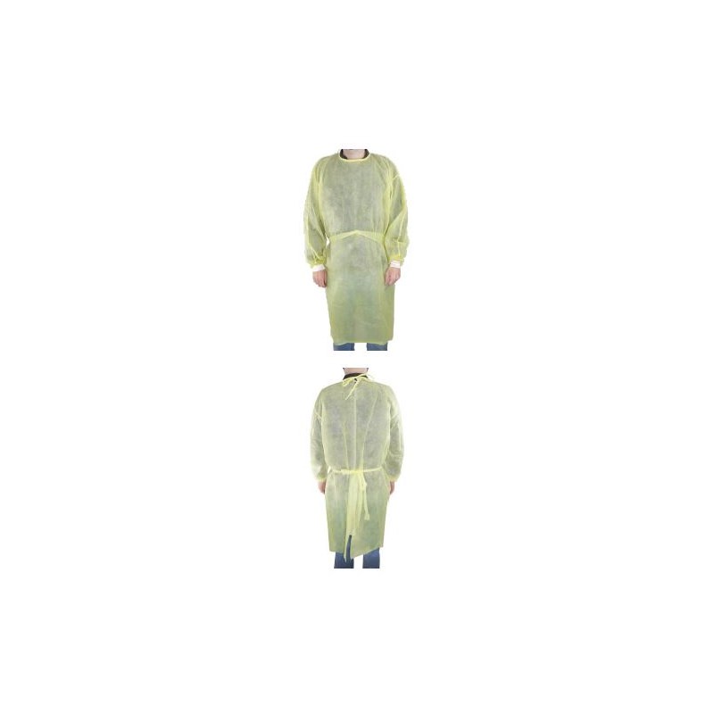 Isolation Gown Large Yellow  10pk