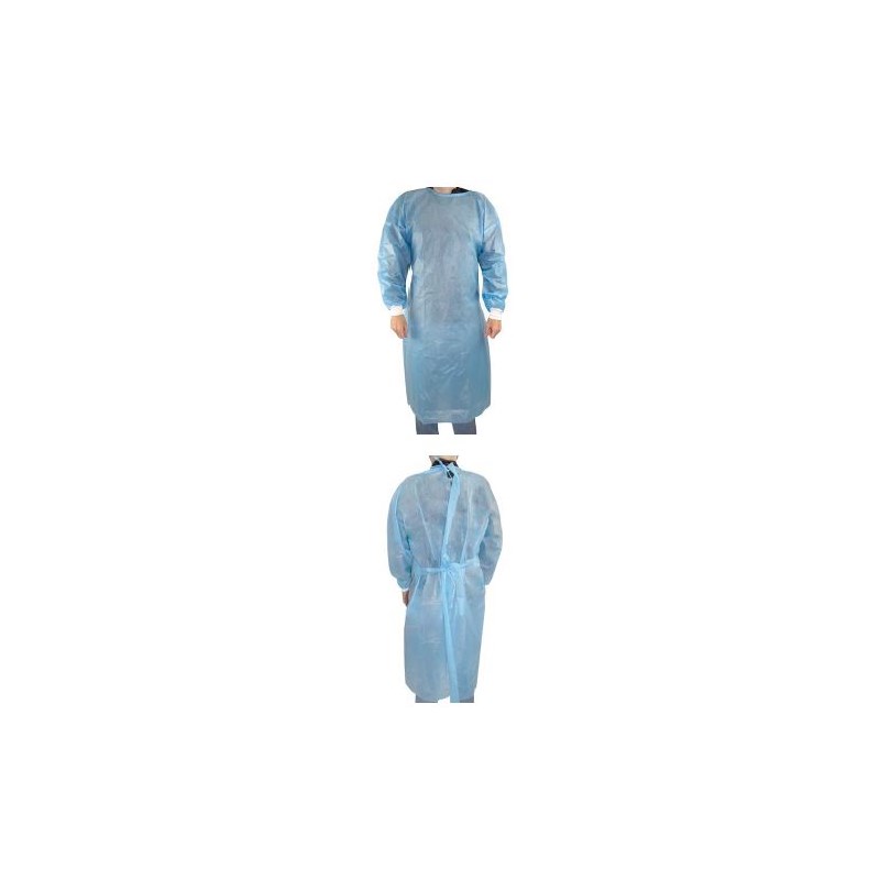 Isolation Gown X Large Blue 10pk