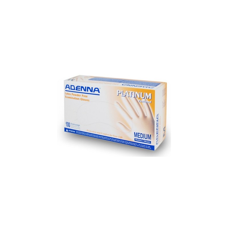 Exam Gloves Adenna Platinum Medium Textured 5.5mil 100/bx  PLT555