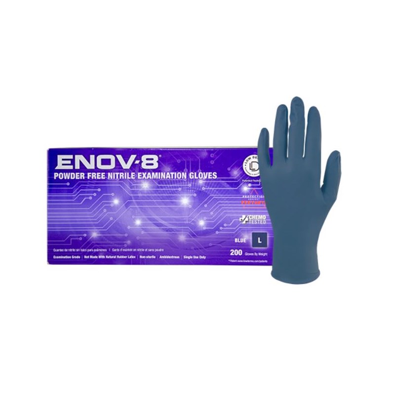Exam Glove Enov-8 Chemo Large Nitrile Latex-Powder Free 3.5mil 200/bx
