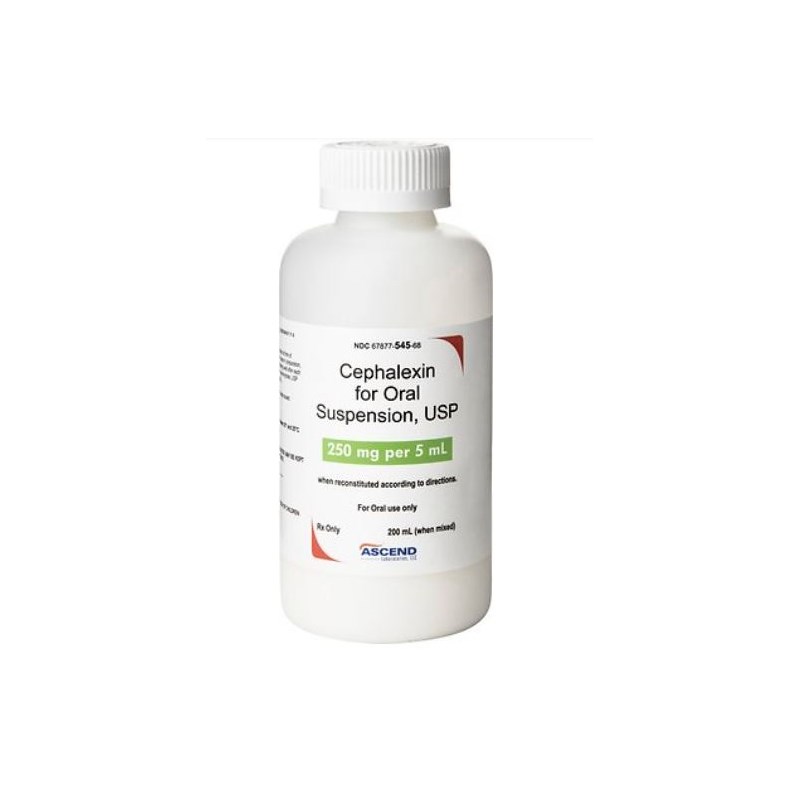 Cephalexin Suspension 250mg/5ml 200ml Ascend Label