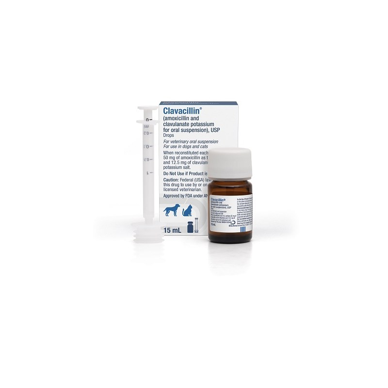 Clavacillin Oral Suspension Drop 62.5mg/ml 15ml (Amoxicillin &amp; Clavulanate