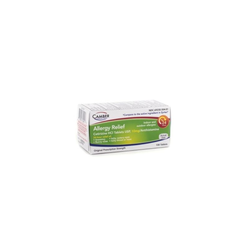 Cetirizine Tabs 10mg 100ct  Camber Label