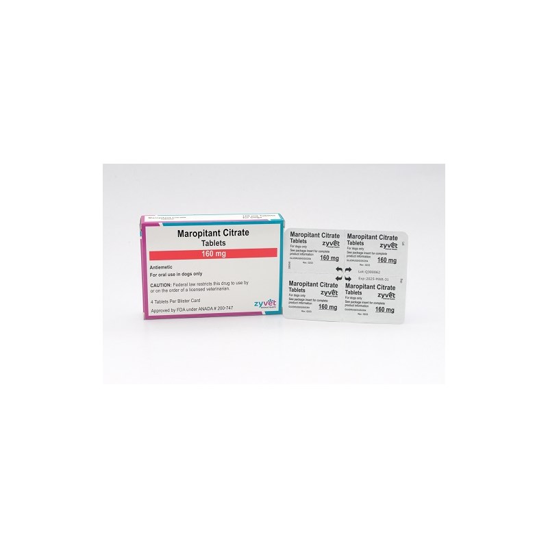 Maropitant Citrate Tabs 160mg  4 tablets/pk  (sold by card)