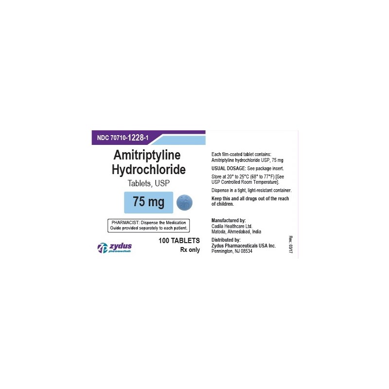 Amitriptyline Tabs 75mg 100ct Zydus Label