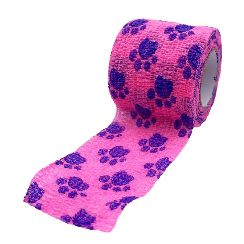 PetFlex Bandaging Tape Pink Pawprint 2&quot; 36 rolls