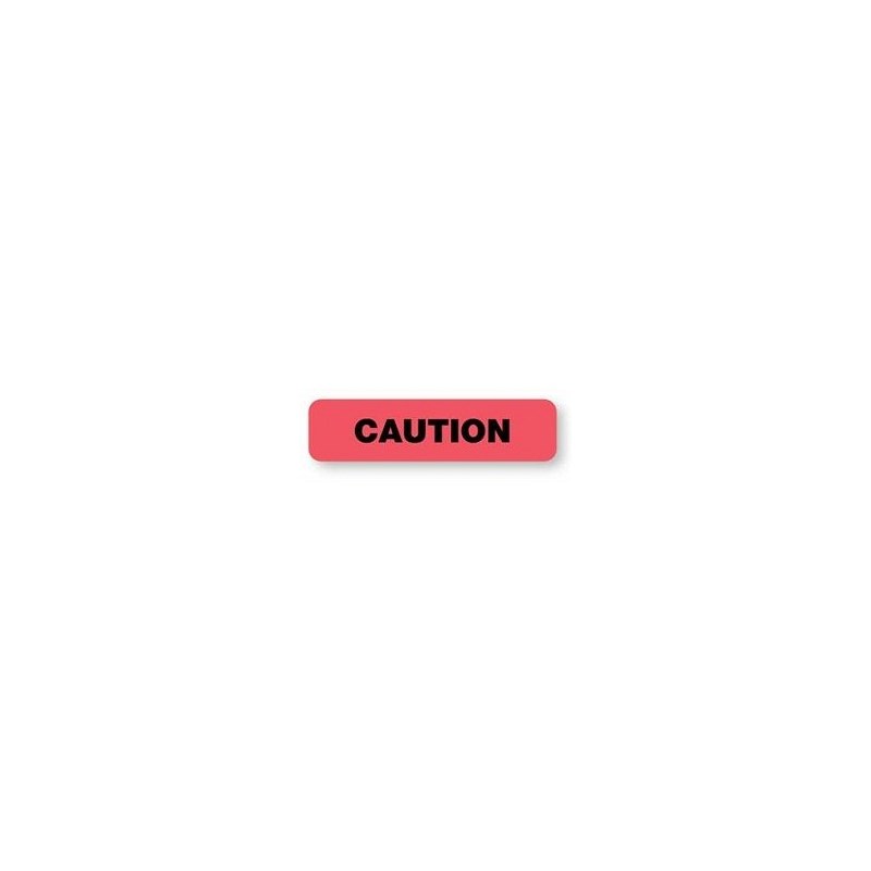 Caution Red Label 1-5/8&quot; x 7/8&quot; 560ct