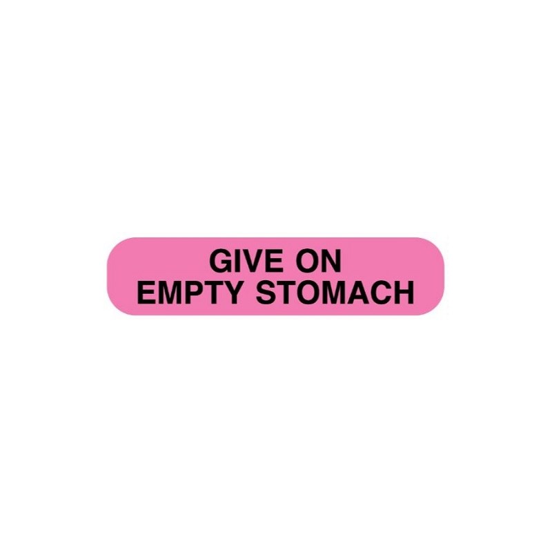Give On Empty Stomach Label 500ct 1-5/8&quot; x 3/8&quot;