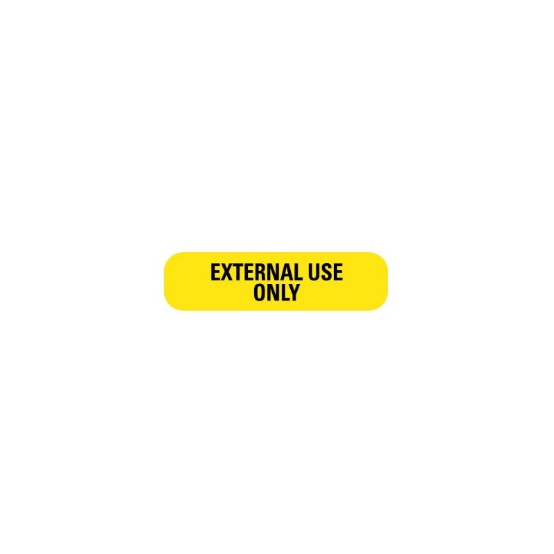 For External Use Only Label 1-5/8&quot; x 3/8&quot; 1000/roll Red