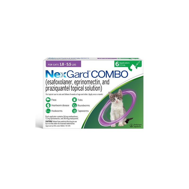 Nexgard Combo for Cats 1.8-5.5lbs (6 dose x 10)