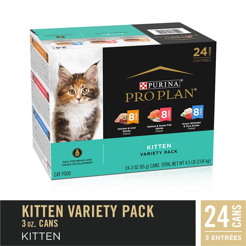 Purina Pro Plan Kitten FOCUS Variety Favorites Pack 3oz 24ct