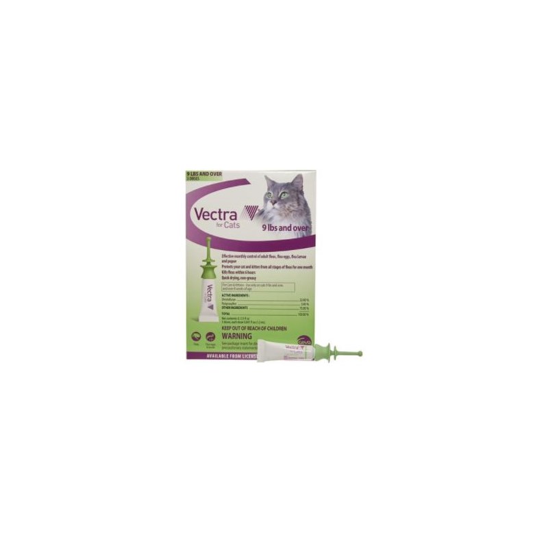 Vectra Cat 9lbs and Over 3 dose SINGLE CARD