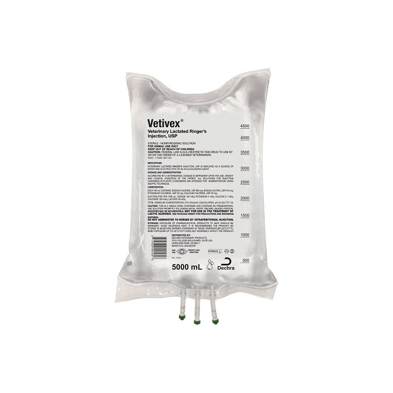 Vetivex Lactated Ringers 5000ml 2bags/bx