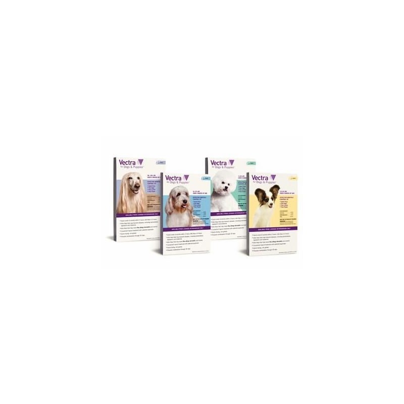 Vectra Dogs and Puppies Yellow 2.5-10lb 6Pk