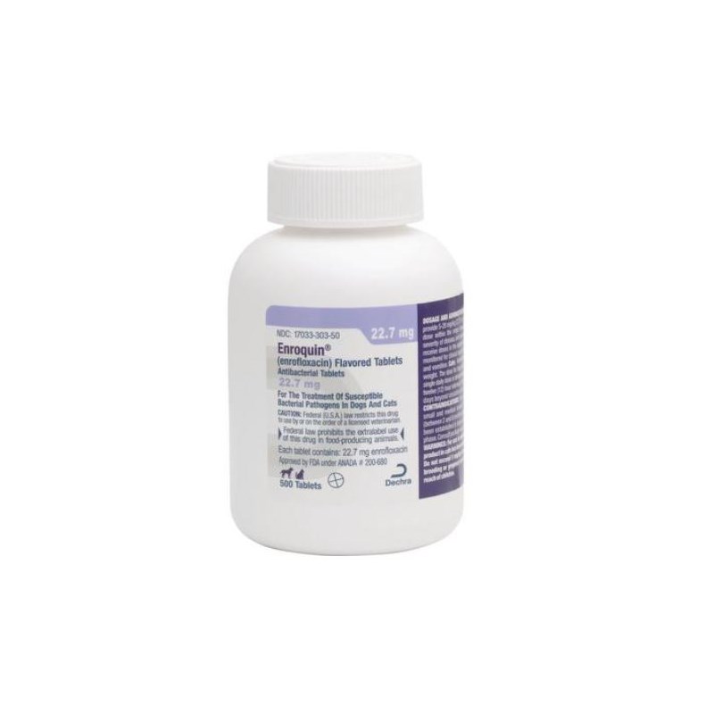 Enroquin Flavortabs 22.7mg 500ct Enrofloxacin (NEW Label)