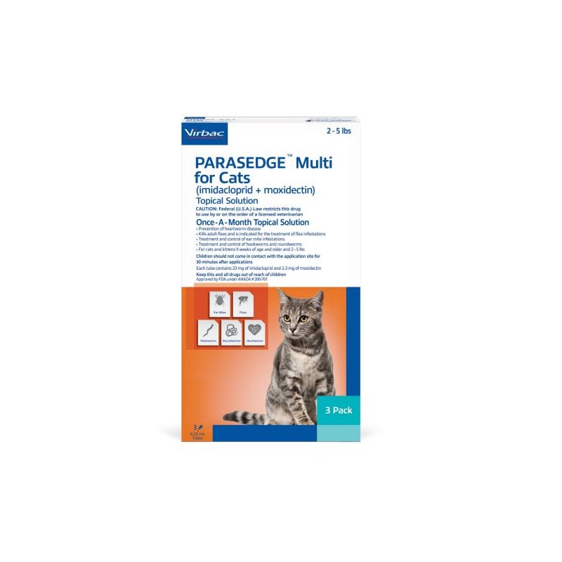 Parasedge&trade; Multi for Cats 2-5lbs 3 doses/card 10 cards/box