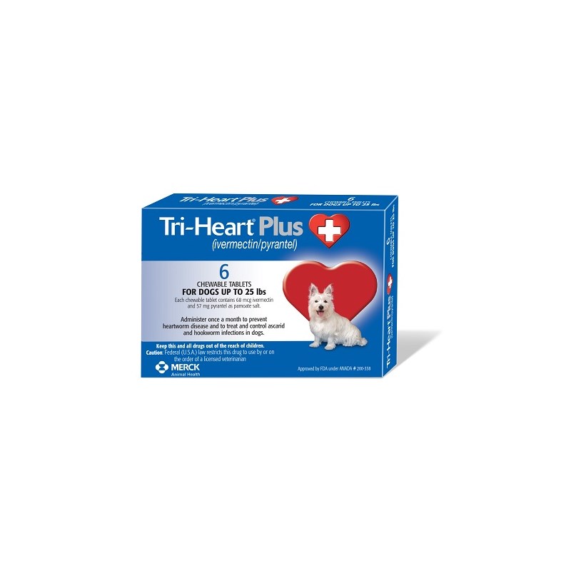 Tri-Heart Plus 0-25lb Blue 6 Dose 10ct
