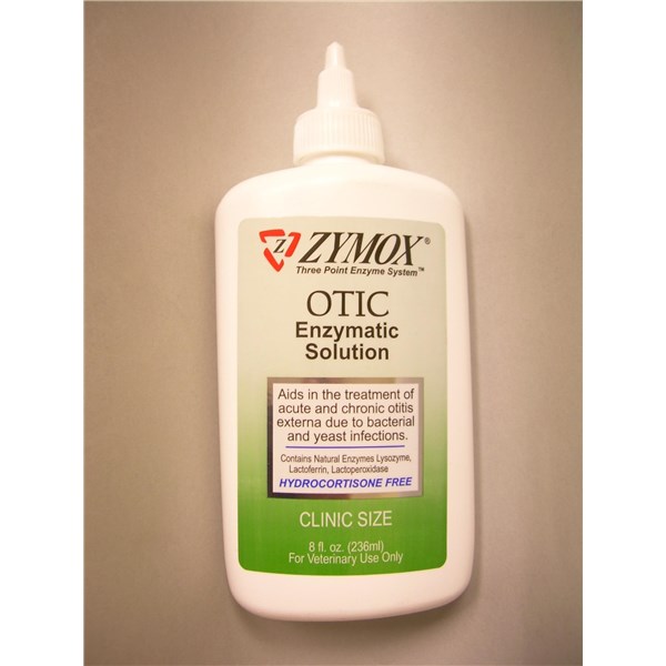 Zymox Otic Solution No Hydrocortisone Green Label 8oz