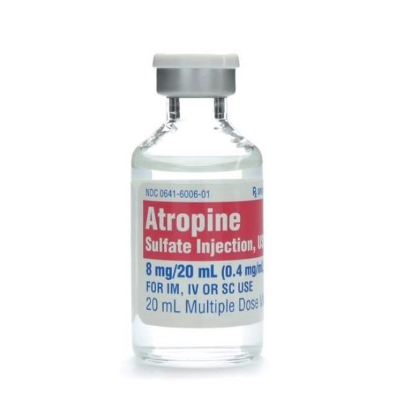 Atropine Sulfate Injection 0.4mg/ml 20ml 10pk FULL BOX ONLY