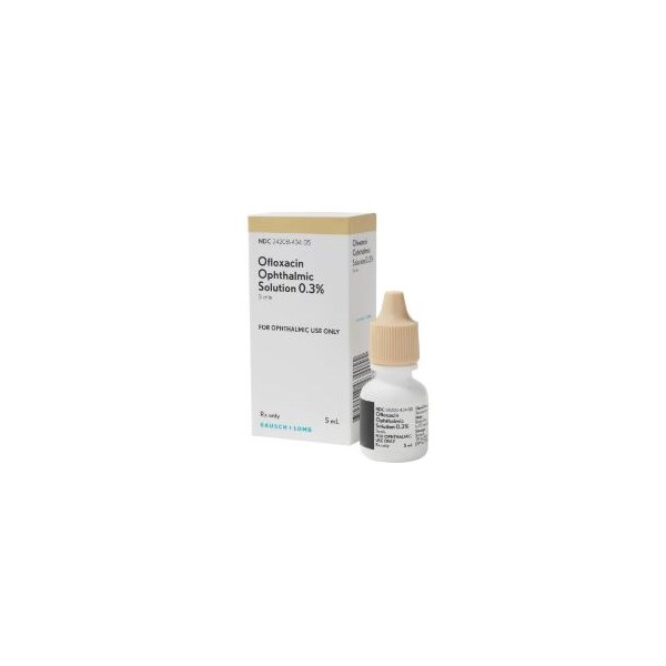 Ofloxacin 0.3% Ophthalmic Solution 5ml  B&amp;L Label