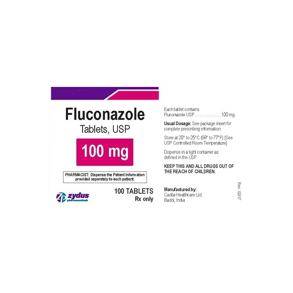 Fluconazole Tabs 100mg 100ct Zydus Label
