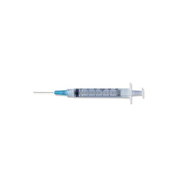 3cc Syringe with 22g x 3/4  Luer Lock BD 100/bx