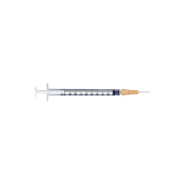 1cc TB Syringe with 25g x 5/8&quot; Needle Luer Slip BD 100/bx