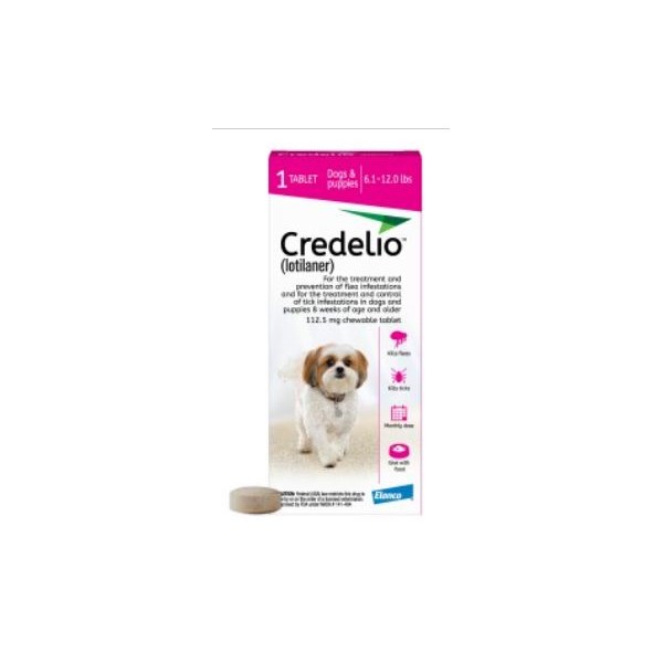 Credelio Chew Tabs 6.1-12lbs Pink 1 Dose 16/Box