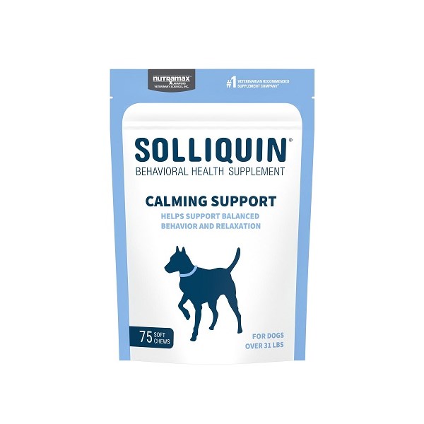 Solliquin Calming Support Soft Chews for Large Dogs 75ct Over 31lbs
