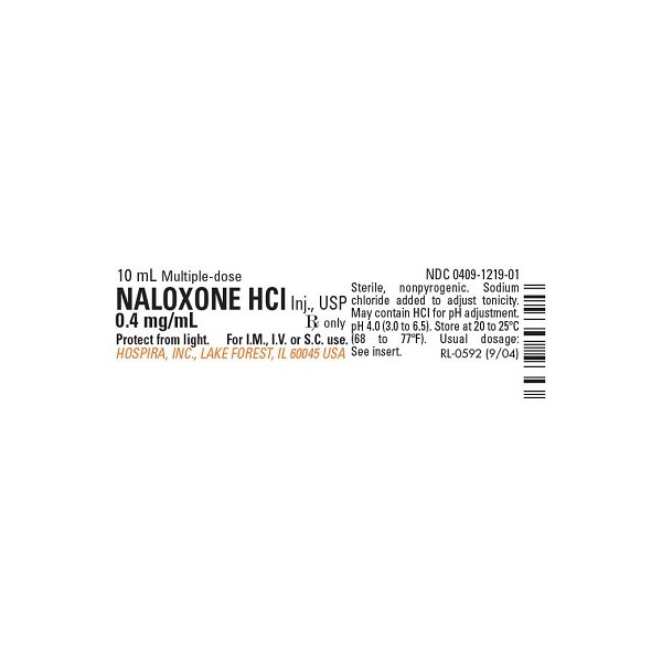 Naloxone Hcl Injection 0.4mg 10ml 25pk Full Pack Only
